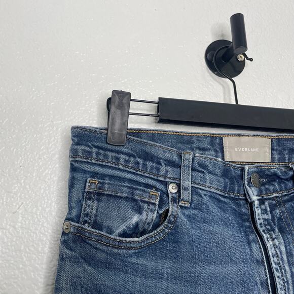 Everlane Womens Jeans Size 29 High Rise Kick Crop Medium Wash Denim Regular - Picture 10 of 13